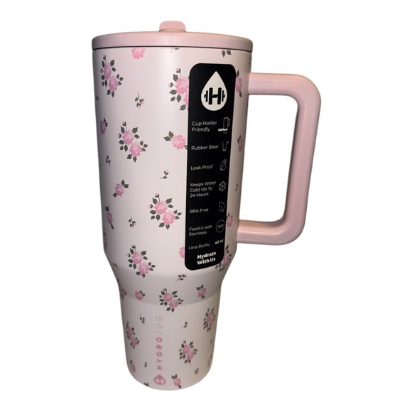 HydroJug 40oz Traveler Tumbler Limited Edition Wild Rose Leakproof Cottagecore - Picture 1 of 11